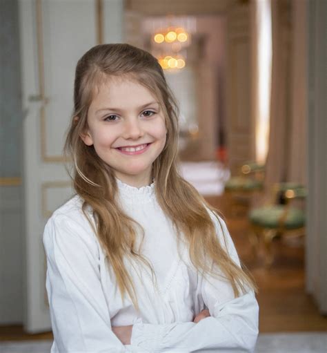 Prinsessan Estelle 9 år Födelsedagsbild Med Prins Oscar Allas