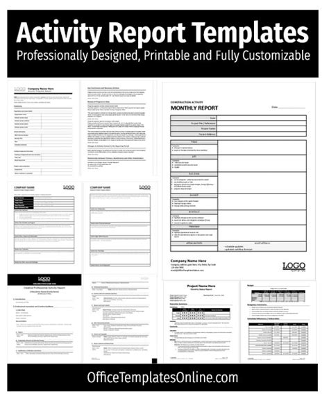 Download Free Activity Report Templates For Microsoft Word