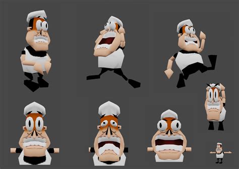Peppino 3d Model By Drunkleg On Newgrounds
