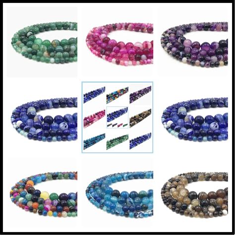 6 8 10mm Natural Stone Beads For Jewelry Making DIY Bracelet Necklace