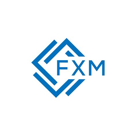 Fxm Letra Logo Diseño En Blanco Antecedentes Fxm Creativo Circulo