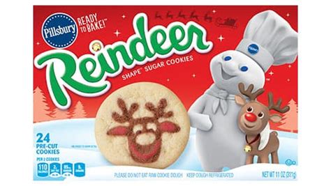 Everyone knows and loves the pillsbury sugar cookies that come in either pumpkin or ghost shapes as one instead of buying them this year, how about recreating pumpkin shaped pillsbury cookies? Pillsbury™ Shape™ Reindeer Sugar Cookies - Pillsbury.com