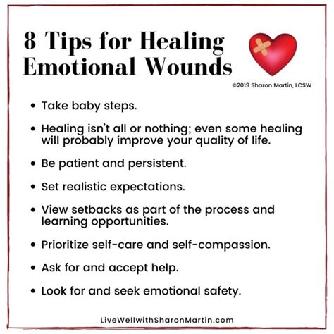 8 Tips For Healing Emotional Wounds And Trauma Live Well With Sharon