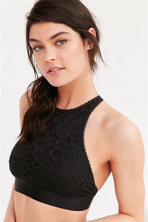 Out From Under Katia Lace High Neck Bra In Black Lyst