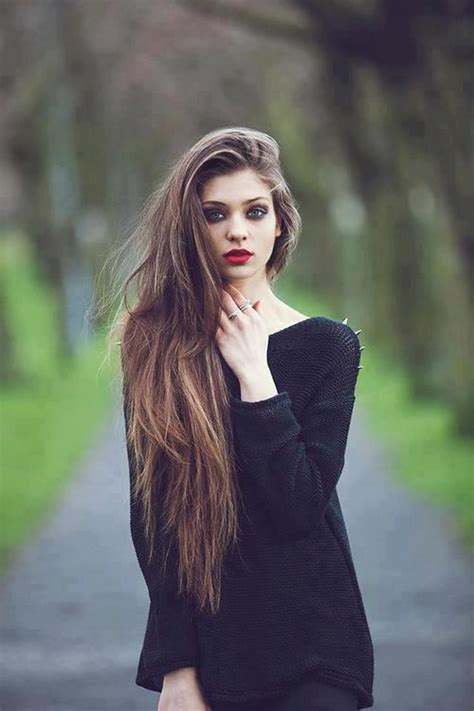 Find the best free stock images about pretty girl. hair girl blue eyes brown long hair red lips smoky the ...