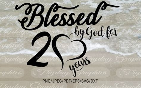 Bendecida Por Dios Durante 20 Años Cumpleaños 20 Etsy