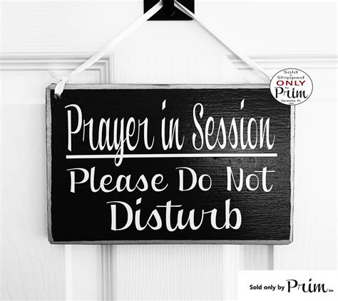 8x6 Prayer In Session Please Do Not Disturb Custom Wood Sign Im
