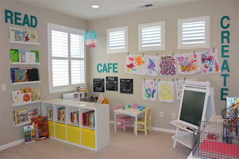 We've gathered lots of cool tips and ideas for a playroom. Preschool Inspired Playroom - Project Nursery