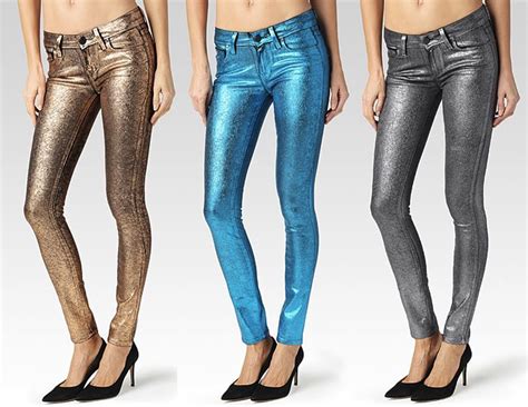 paige denim crackled foil metallic skinny jeans the jeans blog