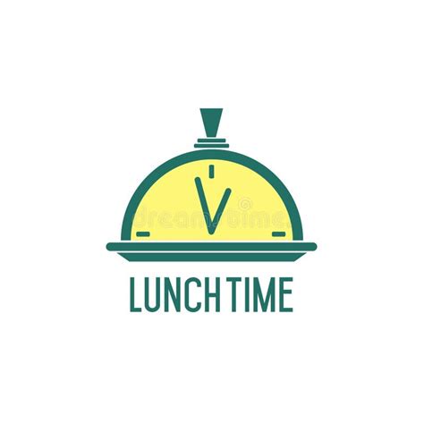 Tiempo Creativo Logo Design Vector Art Logo Del Almuerzo Ilustración