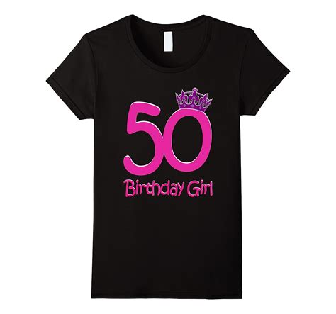 Womens 50th Birthday Girl Pink Princess Cute T Shirt 4lvs