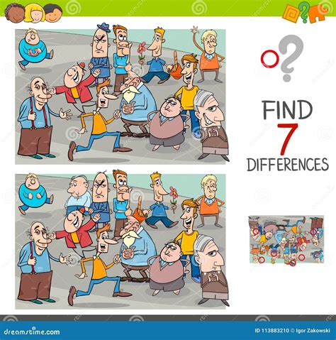 Finding Differences Game Cartoon Cartoon Illustration Of Finding Images