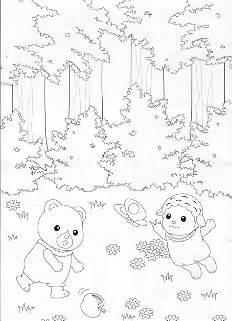 Calico Critters Coloring Pages Sylvanian Families Calico Critters