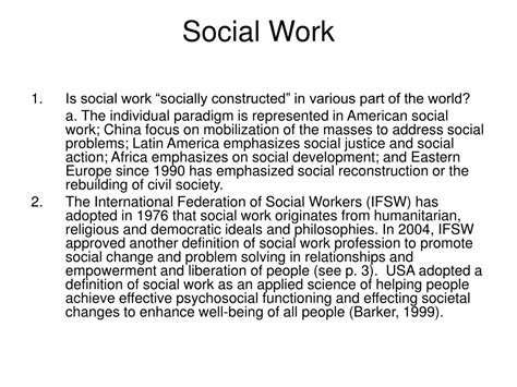 Ppt Chapter 1 International Social Work Powerpoint Presentation