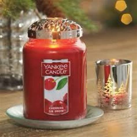 Yankee Candle Cherries On Snow 22oz Large Jar Candle Etsy
