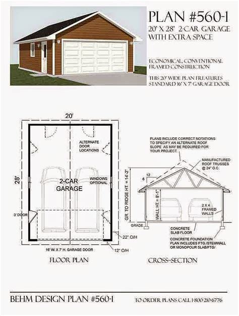 Garage Plans Blog Behm Design Garage Plan Examples Plan 560 1 2
