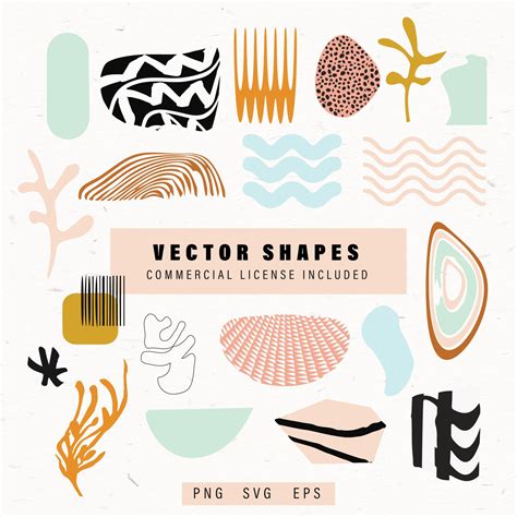Abstract Shapes Svg Set Bright Clipart Graphic Design Etsy Graphic