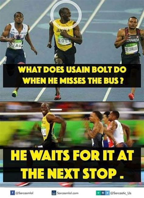 De jamaicaan usain bolt wordt nog steeds gezien als de beste sprinter in de geschiedenis. Usain Bolt can do it! | Humour, Funny memes, Humor