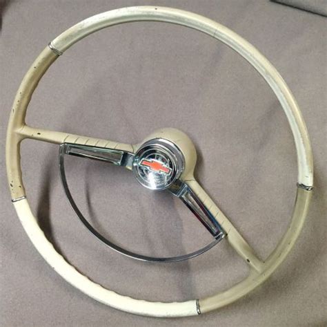 Find 1965 66 Chevy Deluxe Pickup Steering Wheel Whorn Bar And Button