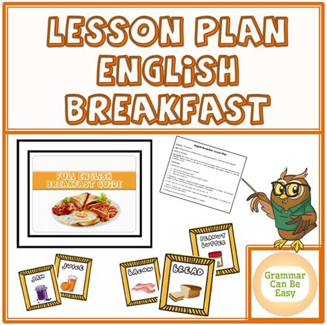 Lesson Plan English Breakfast Guidelines Presentation Card Game