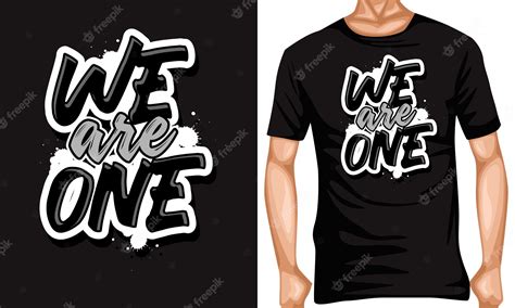 Premium Vector We Are One Lettering Typography Quotes