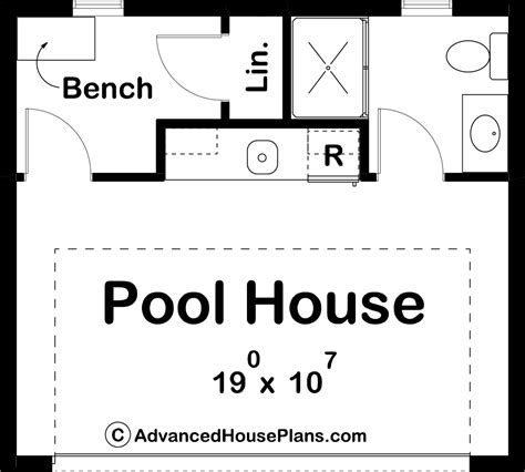 Pool House Plan With Changing Room Alvarado Pool House Plans Pool