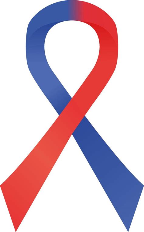 Red And Blue Awareness Ribbon Supports Noonan Syndrome Sudden