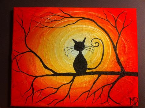 Cat Painting What Can I See 8 X 10 Acrylic By Michael H Etsy Fall