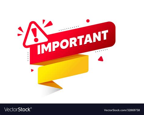 Red Banner Important With Exclamation Mark Banner Vector Image