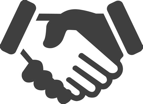 Handshake Clipart Helping Hand Shake Hands Icon Grey Png Download