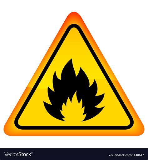 Fire Warning Sign Royalty Free Vector Image Vectorstock