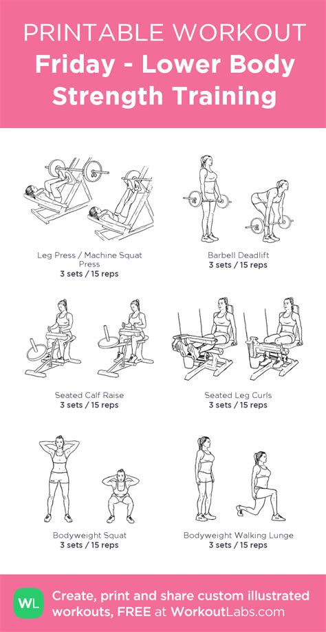 Friday Lower Body Strength Training My Visual Workout Created At