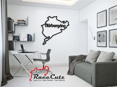 Large Laser Cut Nurburgring Track Wall Art Hand Painted With Etsy