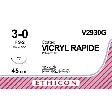 Vicryl Rapide 3 0 V2930g Fs 2 Hechtdraad Snel Oplossend Voor