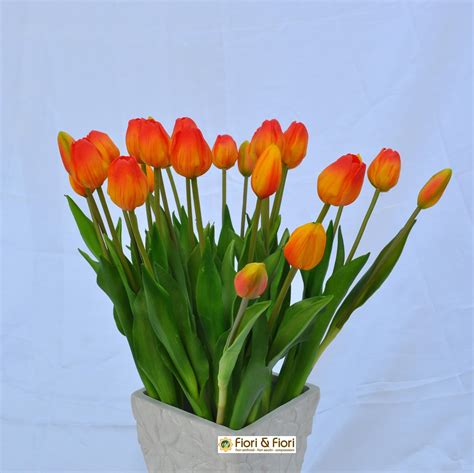 Tulipano artificiale èlite arancio realistico e naturale da sembrare vero