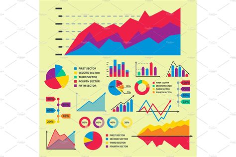 Diagram Chart Graph Elements Vector Business Infographic Flow Sheet