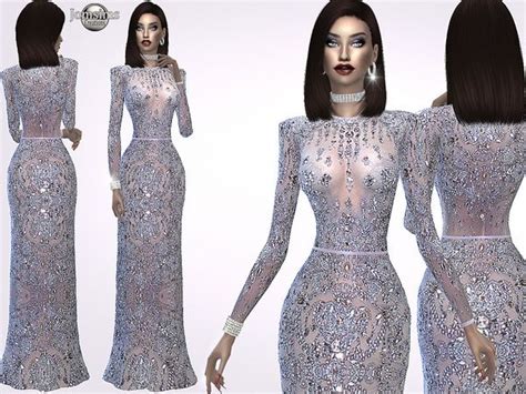 Jomsims Madine Glitter Dress Sims 4 Mods Clothes Sims 4 Clothing