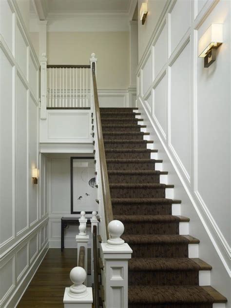 Foyer staircase entryway stairs curved staircase house stairs staircase design entryway real home: Traditional Staircase with Paneled Walls Hallway Staircase ...