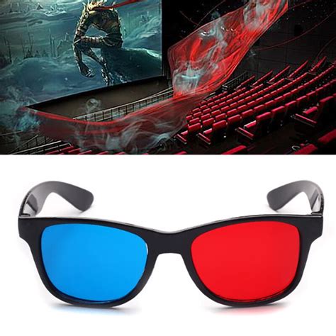 Czarna Ramka Uniwersalne Plastikowe Okulary 3d Okulary Czerwony