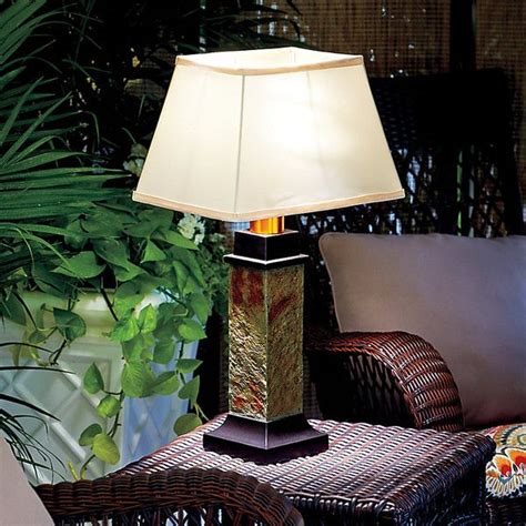 Improvements Faux Slate Outdoor Battery Operated Table Lamp 1332465