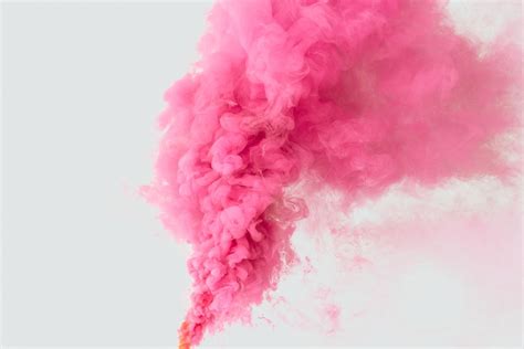 Pink Smoke Effect Design Element On A White Background Premium Image