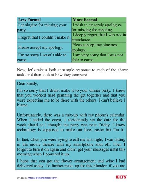 Ielts Task 1 How To Write An Apology Letter Vrogue