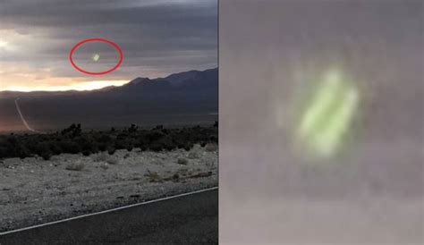 Photographer Caught Glowing Green Object In The Sky Over Area 51