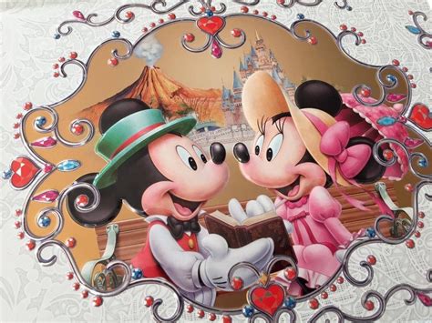 Victorian Mickey And Minnie Mickey And Minnie Kissing Walt Disney