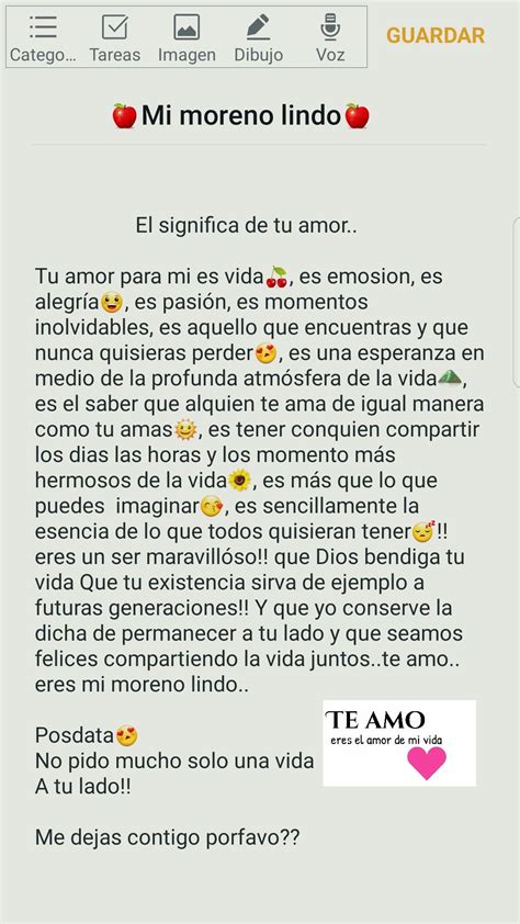 Carta Dedicadas Al Amor Message For Boyfriend Love Boyfriend Diy