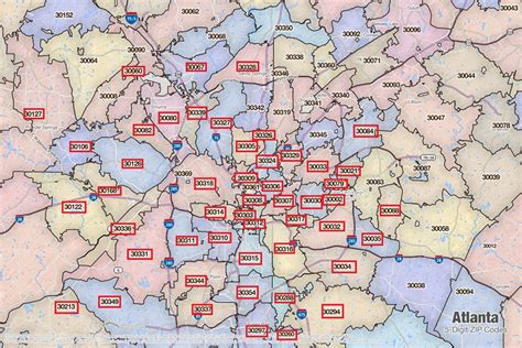 Zip Code Map Metro Atlanta Map