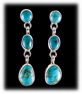 Turquoise Chandelier Earrings Quality Turqoise Earrings By Durango