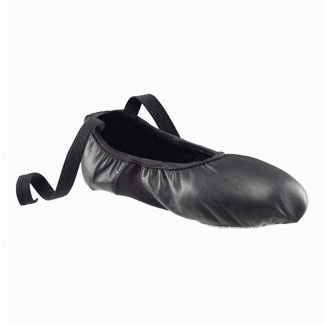 Domyos Split Sole Leather Demi Pointe Shoes Black