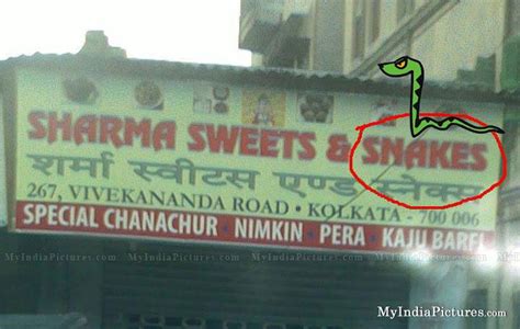 Sweets And Snakes Funny Shop Name And English India Pictures Funny