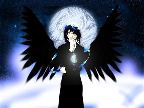 Black Haired Anime Man With Wings Hd Wallpaper Wallpaper